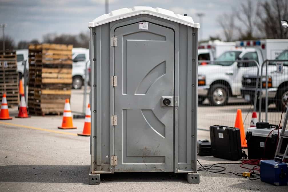 Standard emergency toilet on site