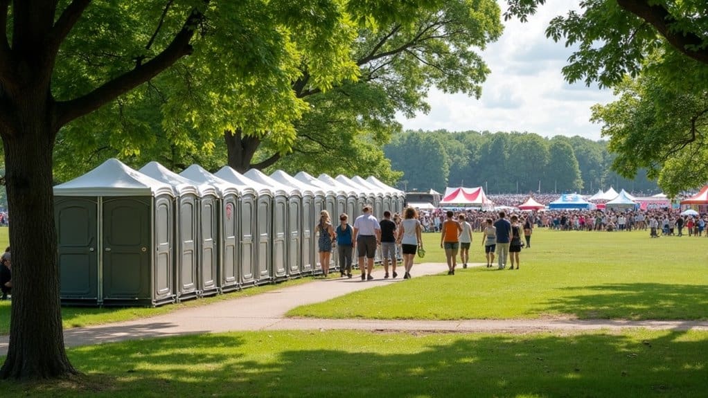 crowd flow porta potty placement