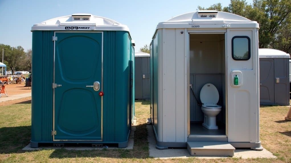 hygiene focused deluxe portable toilets
