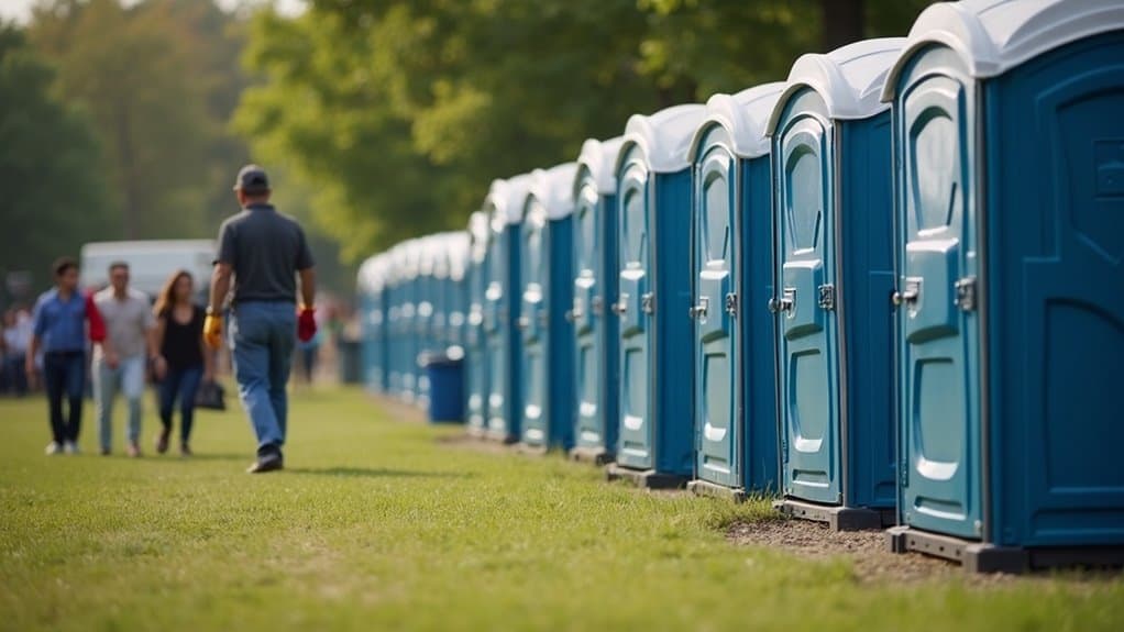 modern portable toilet cleanliness