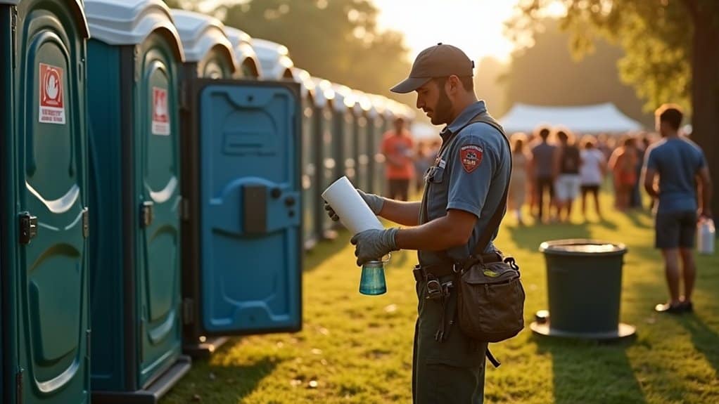regular portable toilet maintenance