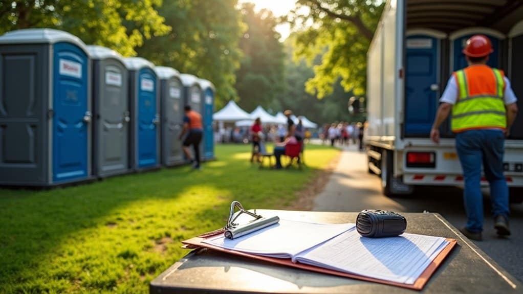 same day portable toilet rental